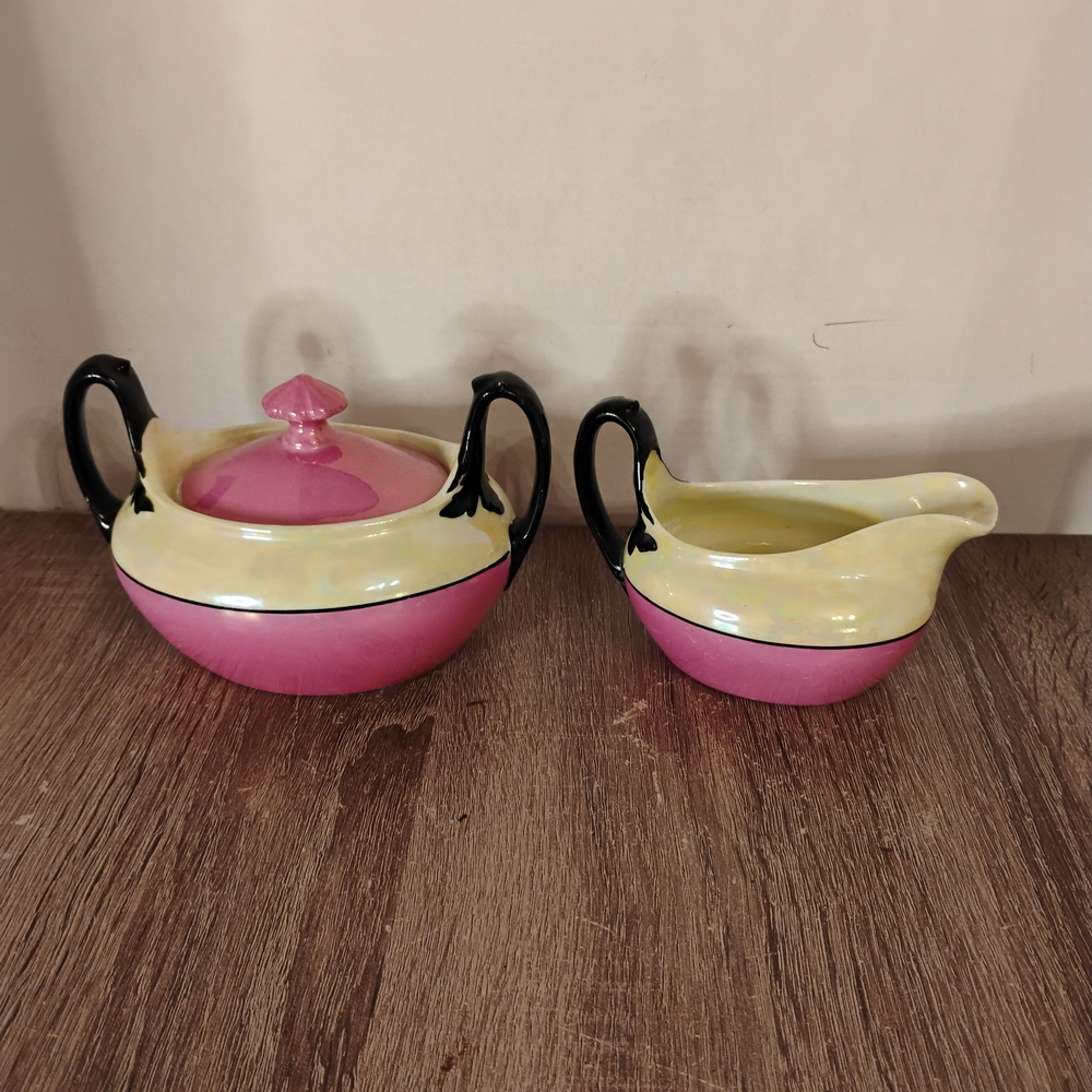 Phoenix Vintage Ceramic Creamer/Sugar Dish Set